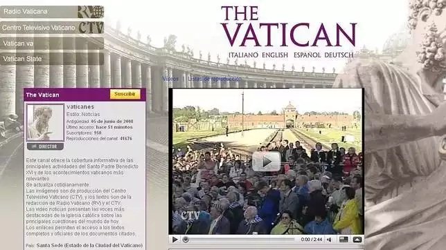 Captura de la web del Vaticano