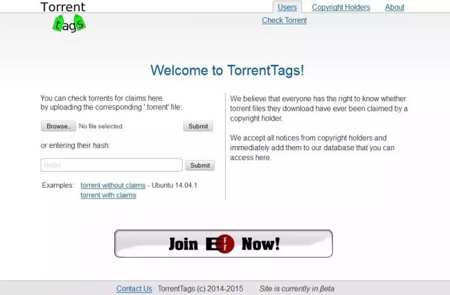TorrentTags, la base de datos de los torrents de descarga arriesgada para el usuario